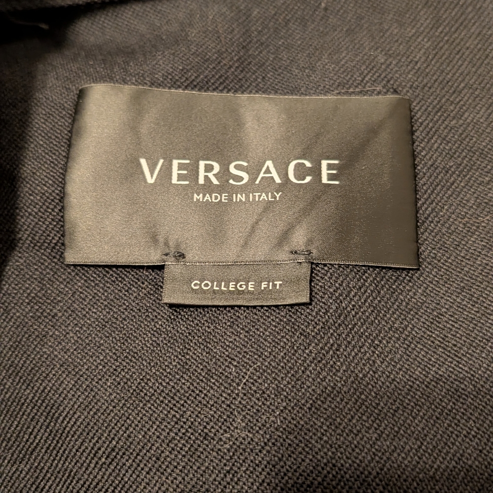 Versace Black Jacket with Gold Accents - Picture 8 of 9